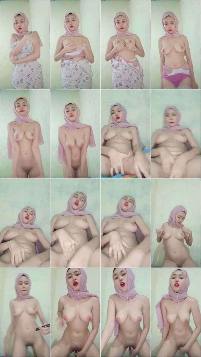 ABG Viral Jilbab Pink Mode Yali Yali Gesek Apem New Trending Top 2025